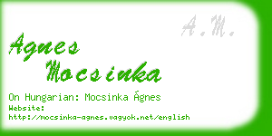agnes mocsinka business card